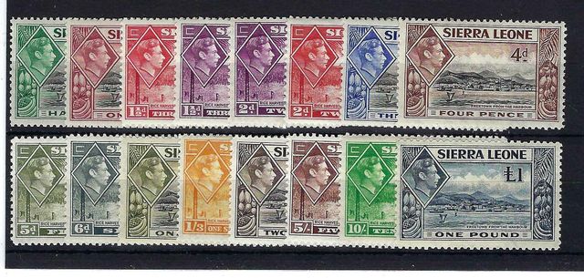 Image of Sierra Leone SG 188/200 UMM British Commonwealth Stamp